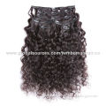 New Fashion Full Head Human Hair Clip-in Hair Extensions, 7 Pieces with 15 Clips, Various Colors